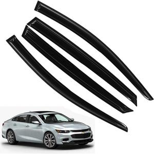 Rain Guards for Chevrolet (Chevy) Malibu 2016-2023, Tape-on Side Window Deflectors for Chevrolet Malibu, Window Visors for Chevrolet Cars, for Chevrolet Car Accessories, 4 pcs