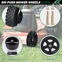 CheeMuii 8 Inch Lawn Mower Wheels 2 Pack 8" Push Lawn Mower Wheels with Bolts and Lock Nuts Kit Fit for Most Standard push Lawn Mowers/Generator/Garden Tiller/Handtruck