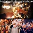 Electric Whiskey Smoker Kit,Rechargeable Cocktail Smoker Kit with 3 Light Modes,Bourbon Smoker Kit,4Wood Chips,Birthday/Christmas Gifts for Men,Dad,Husband