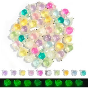 50 Pcs Mini Resin Firefly Desk Pets  Glow in The Dark Mini Luminous Animals for Fairy Garden, Dollhouse, Aquarium, and DIY Micro Landscape Decorations