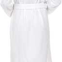 TowelSelections Women’s Robe, 100% Cotton Short Terry Shawl Bathrobe (White, M)