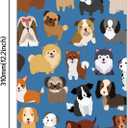 Fashion A4 Clipboard, Standard Letter Size 9" x 12.5", Decorative Wooden Clipboard with Low Profile Metal Clip for Office, School, Teachers, Cute Dogs