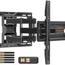 Perlegear Full Motion TV Wall Mount for 26-74 inch TVs, Height Adjustable TV Mount, Pre-Assembled Wall Mount TV Bracket with Tool-Free Tilt, Swivel, Fits 16 Studs, 99 lbs, Max VESA 400x400mm, PGMF21