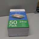 50 Pack (100-Piece) 24 oz Meal Prep Containers Reusable with Lids, Sturdy Leakproof & Food Safe, Microwave, Freezer, Dishwasher Safe Prep Containers, To Go Take Out Plastic Food Storage