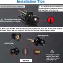 [2 Pack] BESTTEN Keyed Entry Door Knob, Entrance Door Lock, Keyed Different, Standard Ball, Matte Black