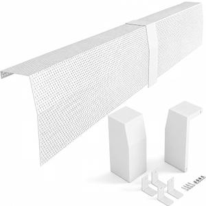 4FT Baseboard Heater Cover with End Caps Galvanized Steel White