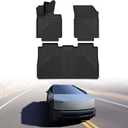 LASFIT Premium Extra Thick Floor Mats for Tesla Cybertruck 2023-2026 All Weather TPE Custom Fit Pickup Interior Accessories Front Rear Car Liner 1st & 2nd Rows Set, Black