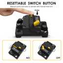 70 Amp Circuit Breaker with Manual Reset Car Marine Trolling Motors Boat RV ATV 12V-48VDC Waterproof Audio System Fuse