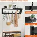 dreampossible 4 in 1 Coat Rack Wall Mount with Shelf, Coat Hooks 25.2" Entryway Coat Hanger with Key Hooks and Mail Holder, Wall Hooks with Shelf, Hat Rack for Wall Key Holder Mail Organizer