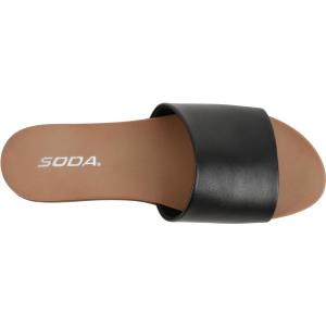Soda “Board” ~ Women Open Round Toe Single Band Slide Sandal, Size 7.5
