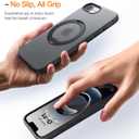 TORRAS 360 Magnetic Stand for iiPhone 17e Case & iPhone 16e, [Fit for MagSafe] [Military-Grade Protection] Translucent Slim Case for iPhone 17e, Obsidian Black, Ostand O3 Fitness Series
