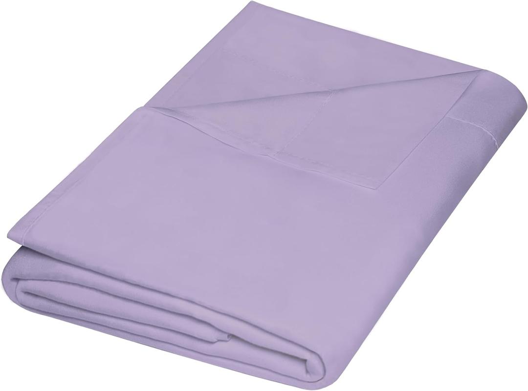 ZPECC Full Flat Sheet Only 1 Pack, Durable Lavender Top Bed Sheets Hypoallergenic Soft Brushed Microfiber Color-Coded Label, 81"x96"