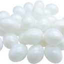 30 Pack White Plastic Eggs, Fake Easter Egg, Artificial Chicken for DIY Crafts, Painting, Party, Home Decor, Kids, Kitchen