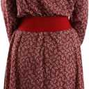 FASHIONGEN - Cowhide leather elastic belt for women, DARLENE (Red)