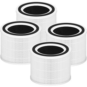 Core 300 Replacement Filter for LEVOIT Core 300, Core 300S and Core 300-P Air Purifier, 3-in-1 H13 True HEPA Filter Replacement, Compared to Part # Core 300-RF, 4 Pack, White (White - Original Filter)