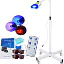 Teeth Whitening Lamp - 36W 10 LED Cold Light, 3 Colors, Bleaching Accelerator with Remote Control, Floor Standing Type