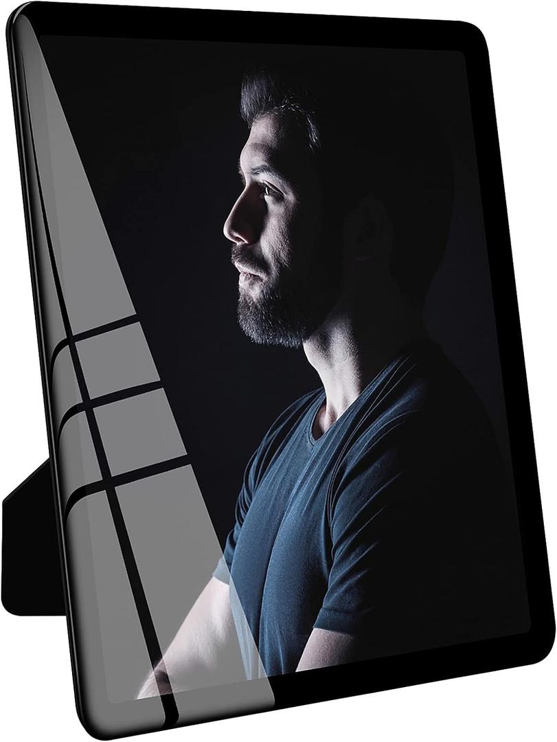 Bluesun 8x10 Picture Frame Black Standing can be Vertical and Horizontal - Real Glass Frames, Cool 810 Photo Frame, Wall Frames Gifts for Men Boyfriend Dad Boss and Loved Ones(8x10, Black)