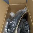 Office Drafting Chair - Bar Stools with Back Support, Adjustable Foot Rest and Wheels, Shop Rolling Swivel Chair for Standing Desk Counter Kitchen Salon Home Vanity, Black