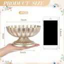 4 Pcs Metal Compote Bowl for Centerpiece Flower Holder Small Compote Vase Decorative Indoor Outdoor Flowers Fruits Plant for Valentine's Day Wedding Home Party Decoration (Silver)