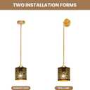 ALUCSET Pendant Lights Kitchen Island 2 Pack with Plug in Cord Pendant Lamp Shade Adjustable Hanging Pendant for Kitchen Island,Dining Room and Living Room