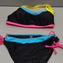 BMJL Womens Bikini Sets Color Block Swimsuits Supportive Wide Strap Two Piece Bathing Suit 2026 (X-Small, Black)