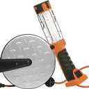 Woods Extension Cord Reel with Trouble Light, 30Ft, 16 Gauge, 3 Conductor, 13-Watt Fluorescent Light, Orange, E318