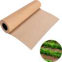 DECOHS 3 x 100 Ft Biodegradable Paper Weed Barrier- Heavy Duty Biodegradable Garden Bed Grass- Garden Paper Weed Control Barrier Weed Grass Blocker for Outdoor Garden Lawn