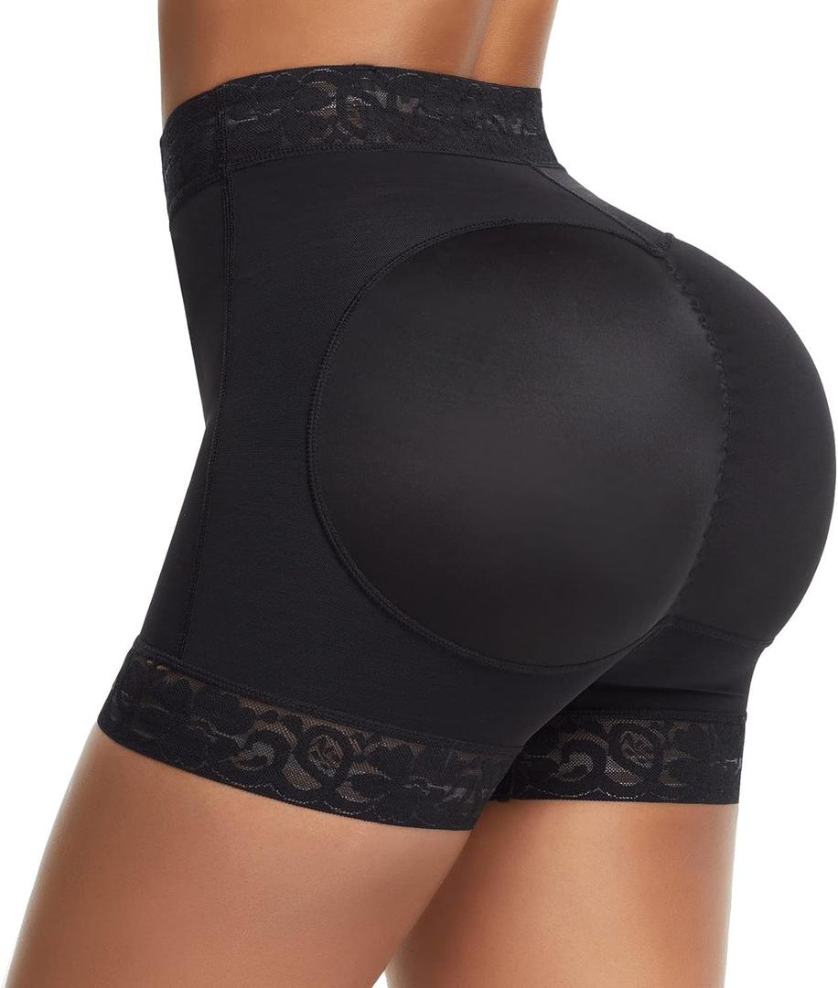 Lover-Beauty Butt Lifter Panties Faja Shorts Hip Enhancer Tummy Control Butt Lifting Shapewear (Small, A- Black)