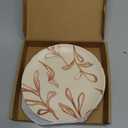 Nook Theory 4 Pack Reusable Bamboo Plates - Non-Toxic Toddler and Kids Plate, Dishwasher Safe, Not Microwavable Dinnerware (Wildflower 8")