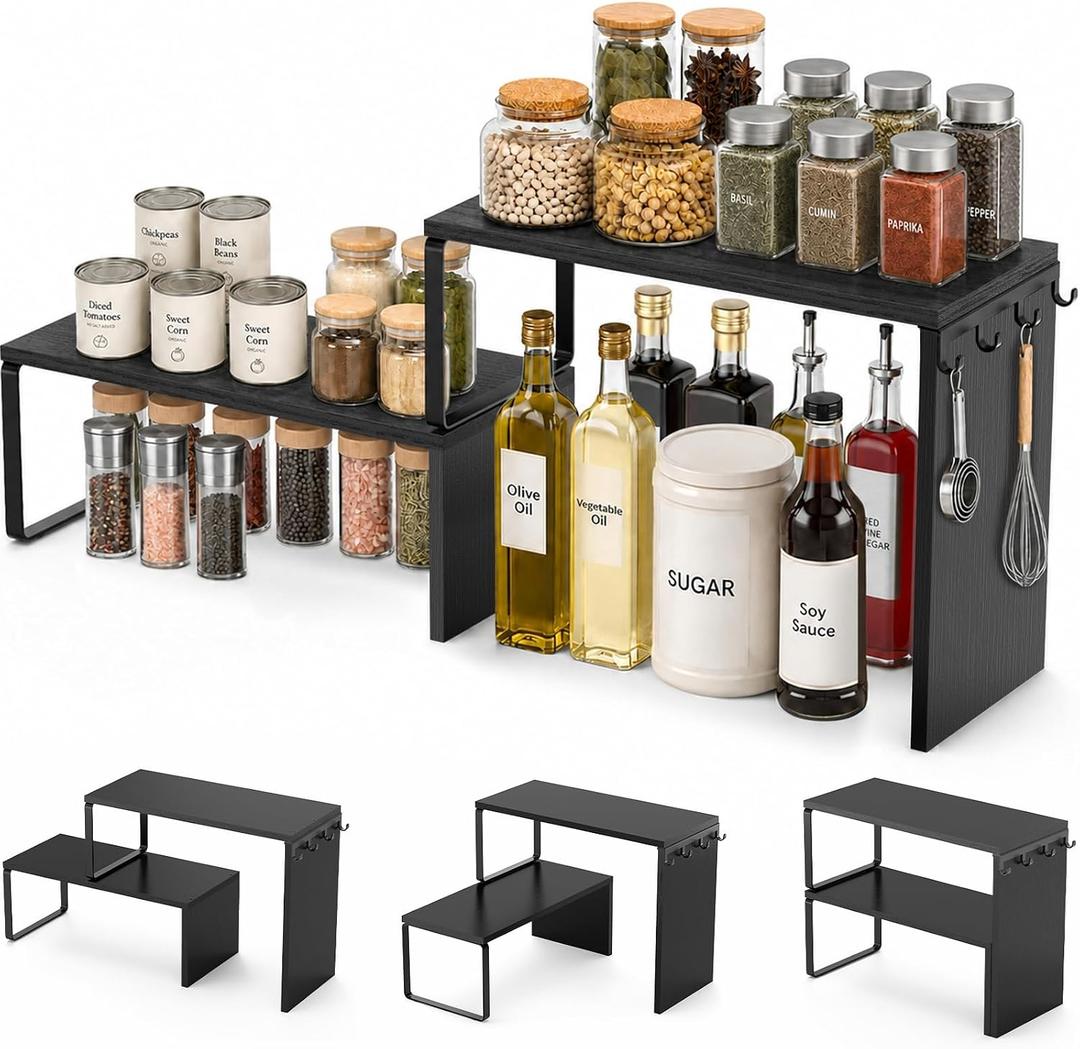Kitchen Countertop Organizer, Counter Shelf for Corners Coffee Bars Pantry