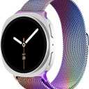 Milanese Loop Metal Band for Samsung Galaxy Watch 8 Band 40mm 44mm/8 Classic 46mm Women Men,Mesh Magnetic Stainless Steel Strap for Samsung Galaxy Watch 8 Bands 44 mm 40 mm/8 Classic 46 mm Correa