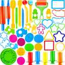 JOYIN 44 Clay Tools Set for Kids, Clay Accessories with Various Plastic Molds, Rolling Pins, Cutters, Gift for Boys Girls