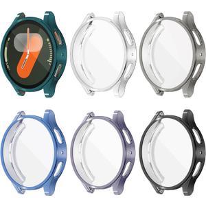 [6 Pack] YUVIKE Watch Screen Protector for Galaxy Watch7 40mm, 6 Colors Soft TPU Watch Case Full Protective Cover for Samsung Galaxy Watch7 40mm