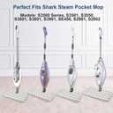 6 Pack S3501 Steam Pocket Mop Replacement Pads Refills for Shark S3501 S3550 S3601 S3801CO S3901 SE450 S3601D S3901D S2901 S2902 Steam Pocket Mop, Microfiber Reusable
