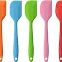 Silicone Spatulas, 8.5 inch Small Rubber Spatula Seamless One Piece Design Heat Resistant Non-Stick Flexible Scrapers Baking Mixing Tool (5 Pieces)
