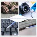 Wellgler's 6.42'' Gun Cleaning Swabs, Long Swabs,Microfiber Foam swabs,Multi-Purpose Foam Tip Swabs,Cleaning Swabs for Electronics,Gun,Printer,PCB,Car Vent,KM740(Blue 100pcs)