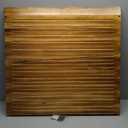 Wooden Threshold Ramp for Home Steps, 3" Rise Doorway Ramp with Non-Slip Grooves, Door Ramp for Wheelchair/Walker/Cart/Scooter, (31.4 W*3.0" H, Solid Wood, 600LBS Capacity) (Crack across the middle)