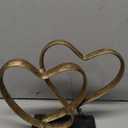 Wedding Anniversary Couples Gift - Two Hearts and Cross Iron Sculpture, Heart Decoration Gift for Her and Him, 1st to 50th or 60th Anniversary, Includes Present Box and Poem Card