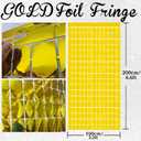 10 x GOER Gold Party Backdrop Metallic Tinsel Foil Fringe Curtains Photo Booth for New Year's Eve Graduation Birthday Wedding Baby Shower Bachelorette Holiday Celebration Party Decorations (2 Packs)