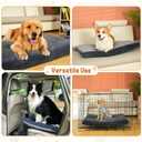 EMPSIGN Stylish Dog Bed Mat Dog Crate Pad Mattress Reversible (Cool & Warm), Water Proof Linings, Removable Machine Washable Cover, Firm Support Dogs, Grey,XL(41'*28'*3')