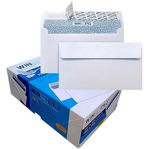 WINPAQ #6 3/4 Security Envelopes, 500 Pack – 3-5/8 x 6-1/2 Inches, Self-Seal, 24lb White Wove, Security Tint, Redi-Strip Closure, Ideal for Checks, Invoices, and Business Mail