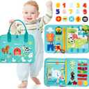hahaland Busy Board for Toddlers Girls Montessori Toys for 3+ Year Old Farm Animals Preschool Learning Activities Toddler Travel Toys for 3+