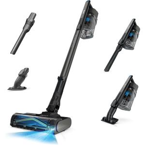 Shark PowerPro Reveal Plus Cordless Vacuum, FloorDetect & Dirt-Reveal Technology, HEPA Filter, Carpet & Hard Floor, Rechargeable, Charcoal, IZ376H