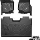 3W Floor Mats for Ford F-150 2015-2025 & F150 Lightning 2022-2025 SuperCrew (w/o Fold Flat Storage), TPE All Weather Custom Fit, Front & Rear 3PCS | Heavy Duty, Easy Clean - Black