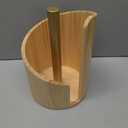 Paper Towel Holder Countertop with Wood Round Base and Iron Holder,Holds Mega Roll,Holder Stand for Kitchen Roll Organize,Wooden Paper Towel Holder for Kitchen Dining Table Home Decor