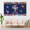 Hispanic Heritage Month Decorations,Latin American Photo Booth Banner,National Spanish Background for Photography Party Decorations and Supplies for Home Classroom Decor-71x43 inch (Multicolor 02)
