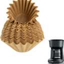 150 PCS Coffee Filters Compatible with Mr. Coffee 5-Cup, Small Unbleached Coffee Filter Paper, Durable Paper with Clean Taste, No Grounds Overflow, Improved Brew Extraction, for Home and Office