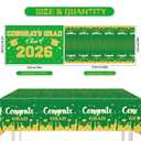 2 x Staplefor Graduation Decorations 2026 Green and Gold Party Decor Set include Congrats Grad Banner Graduation Backdrop Class of 2026 Balloons Party Supplies for High School & College Celebrations