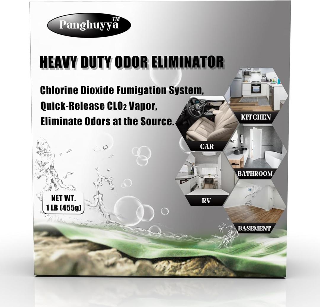 Car Deodorizer Odor Eliminator, Chlorine Dioxide Odor Removal, Fast-Release Clo2 Vapor Eliminate Odor for Car and Home, 100% Without Fragrance or Residue.