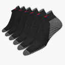 Men's Low Cut Athletic Cotton Cushion Ankle Socks with Sports Tab, Pack of 6 Size L